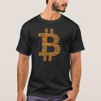 Bitcoin Not Bombs - Cloud black t shirt