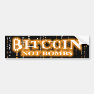 Bitcoin Not Bombs - Crypto Bumper Sticker