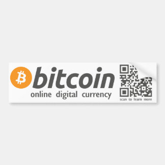 Bitcoin - Online Digital Currency Sticker QR Code