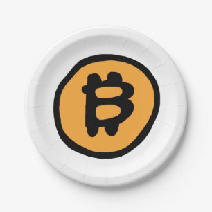 bitcoin paper plate