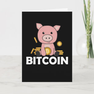 Bitcoin Piggy Bank Coins Hold Digital Currency Card