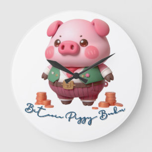 Bitcoin Piggy Banker Large Clock