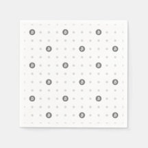 Bitcoin Polka Dot Paper Napkin