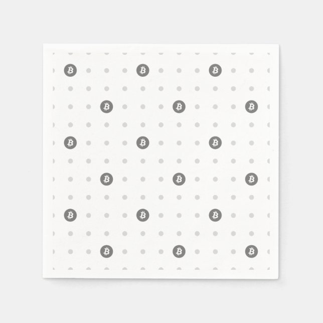 Bitcoin Polka Dot Paper Napkin (Front)