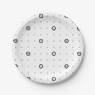 Bitcoin Polka Dot Paper Plate (Small)
