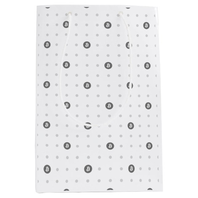 Bitcoin Polka Dots Gift Bag (Medium) (Front)
