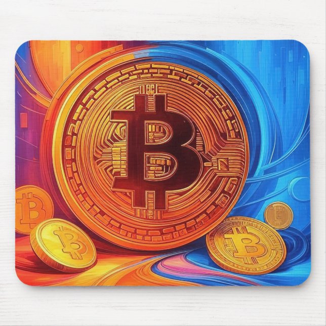 Bitcoin Poster Mouse Pad (Front)