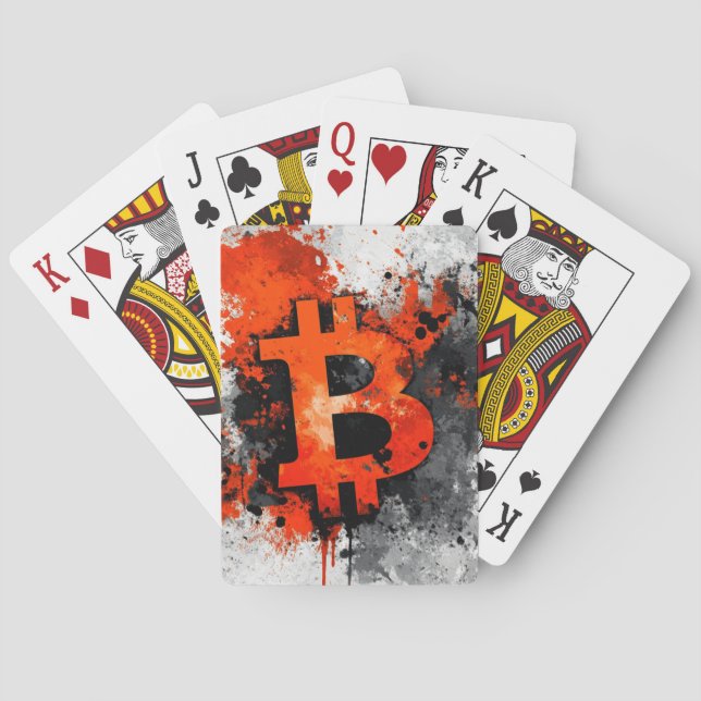 Bitcoin red playing cards (Back)