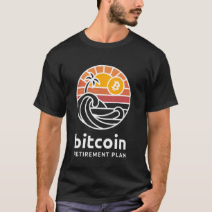Bitcoin Retirement Plan Sunset Beach Palm Tree Chi T-Shirt