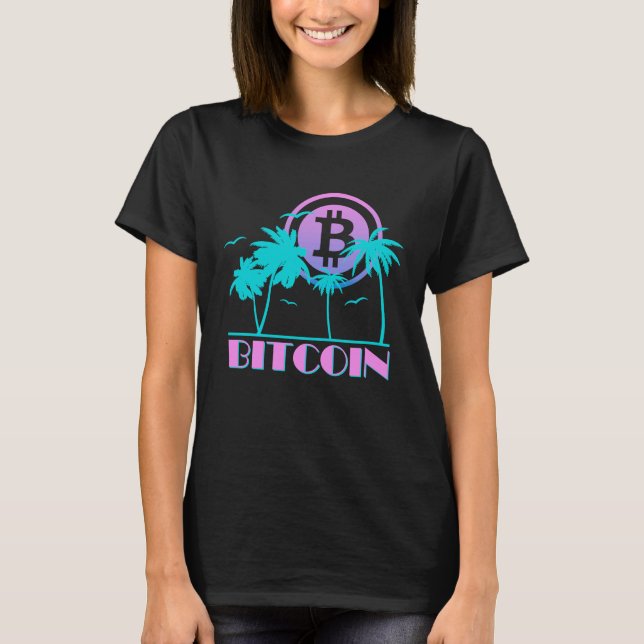 Bitcoin Retro 80s Crypto T-Shirt (Front)