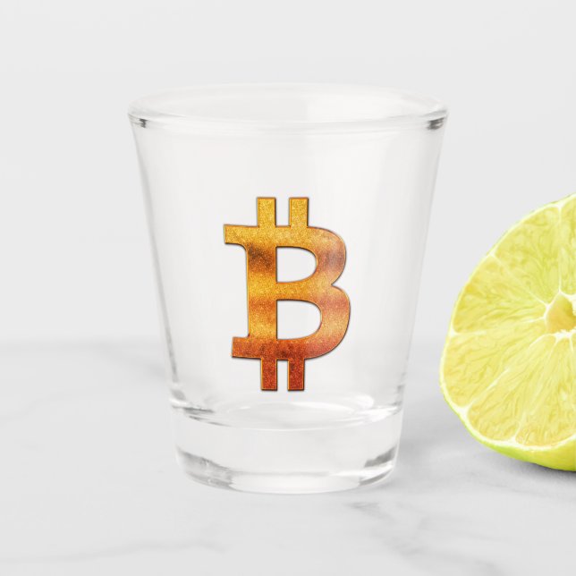 Bitcoin Retro Shot Glass (Front)