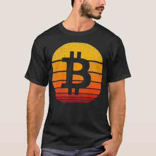 Bitcoin Retro Vintage BTC Logo Crypto Currency Blo T-Shirt