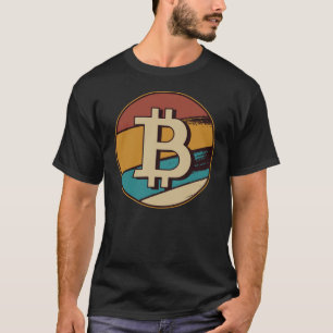 Bitcoin Retro Vintage Sunset BTC Cryptocurrency In T-Shirt