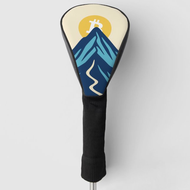 Bitcoin Rising Golf Head Cover (Front)