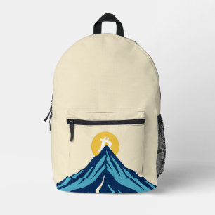 Bitcoin Rising Printed Backpack