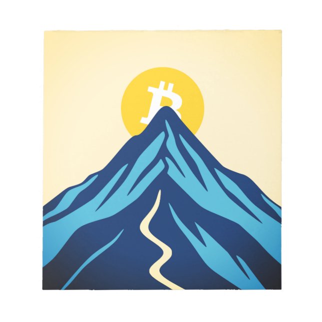 Bitcoin Rising (Style: Bright) Notepad (Front)