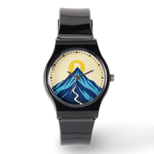 Bitcoin Rising (Style: Bright) Watch (Front)