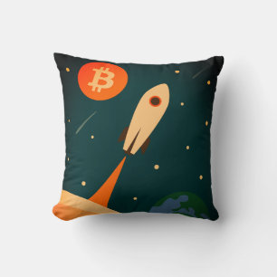 Bitcoin Rocket Cushion