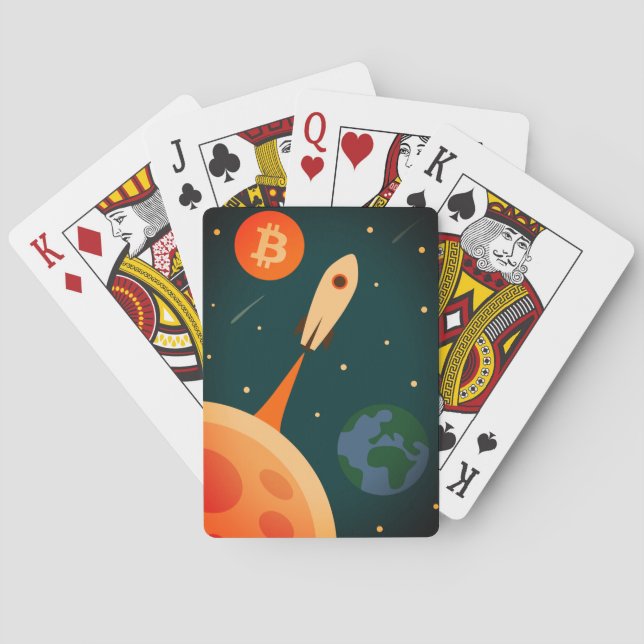 Bitcoin Rocket Playing Cards (Back)
