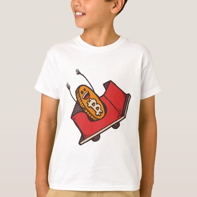 Bitcoin Roller Coaster Off The Rails T-Shirt (Front)