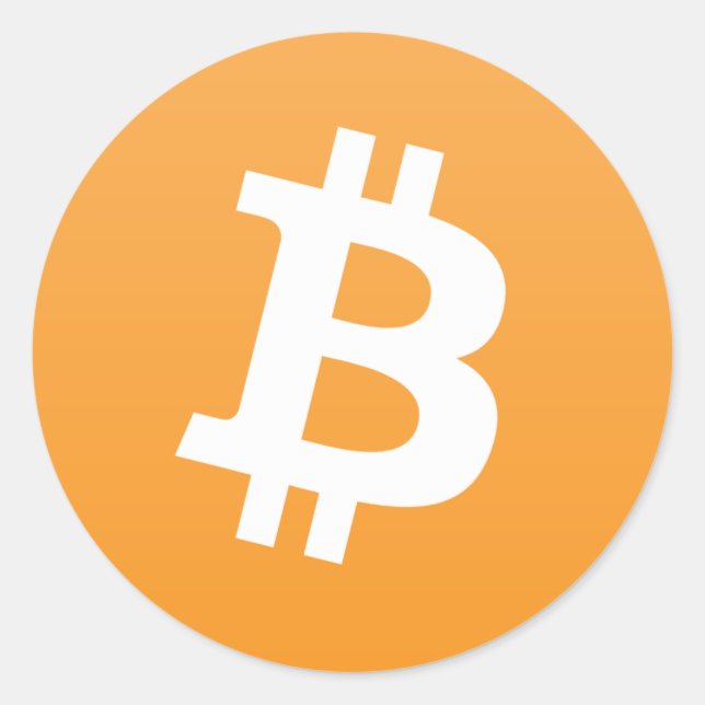Bitcoin Round Sticker (Front)
