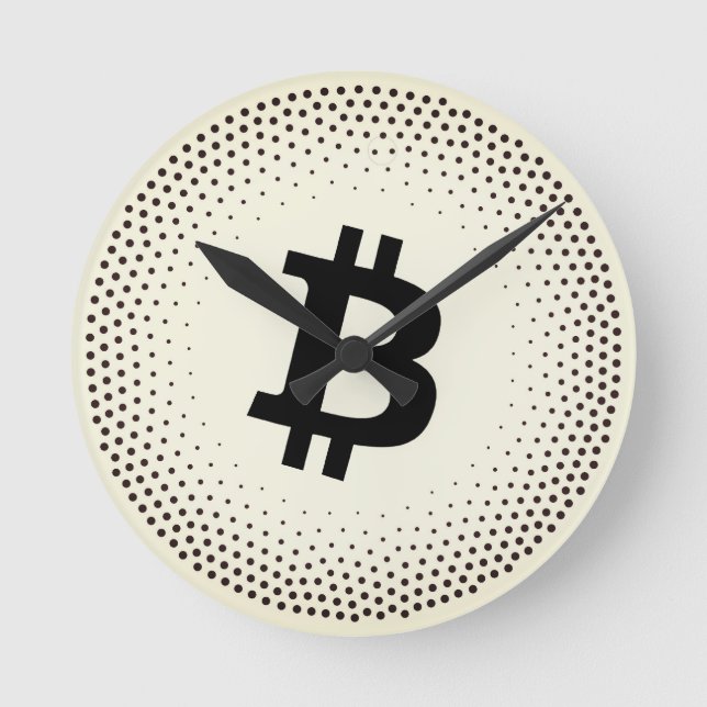 Bitcoin Sat Dots Round Clock (Front)