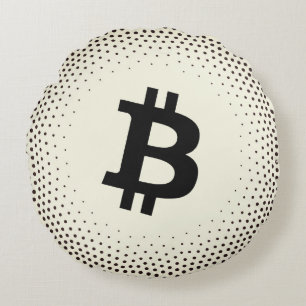 Bitcoin Sat Dots Round Cushion