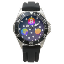 Bitcoin Solar Space Designer (Colourful) Watch