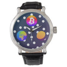 Bitcoin Solar Space Designer (Colourful) Watch