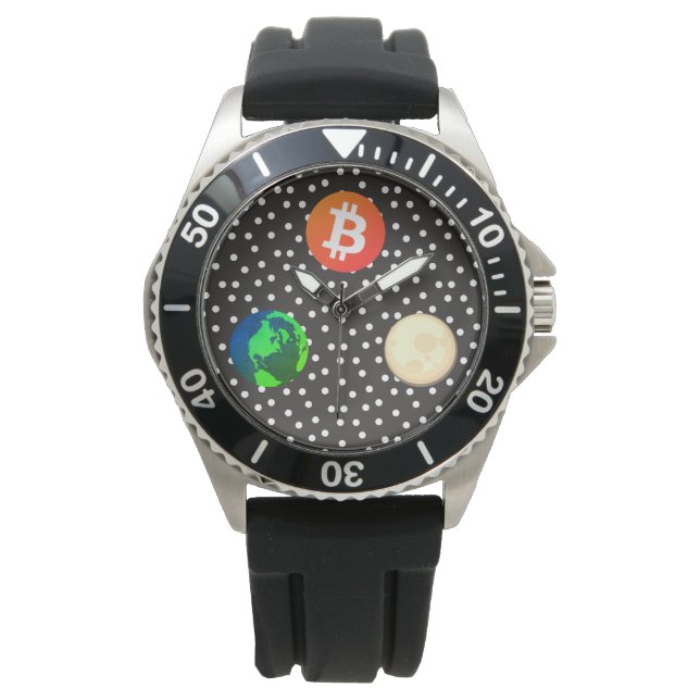 Bitcoin Solar System Designer Watch (Front)