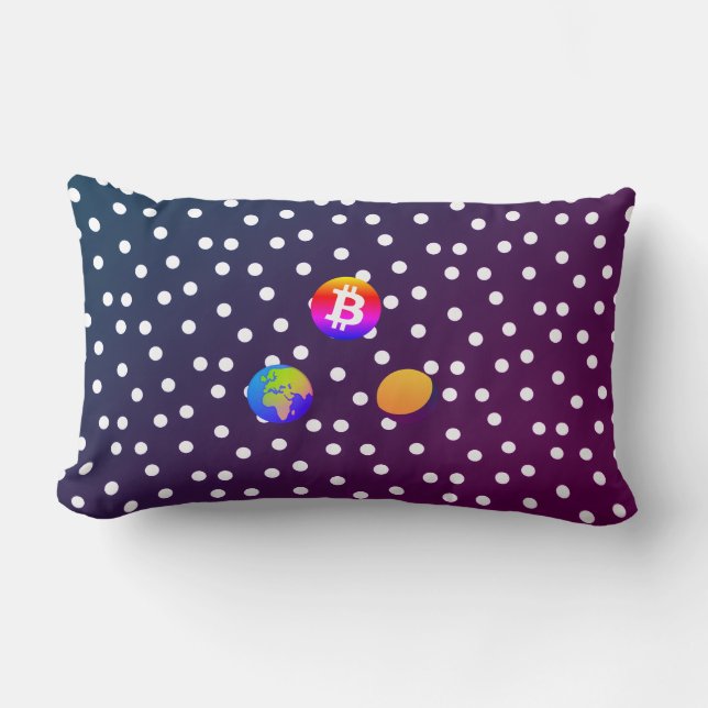 Bitcoin Solar System Lumbar Cushion (Front)