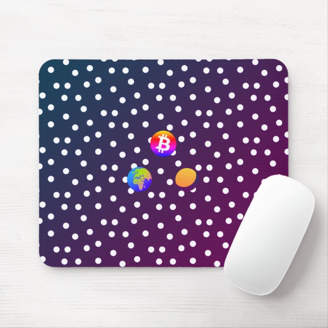 Bitcoin Solar System Mouse Pad (With Mouse)