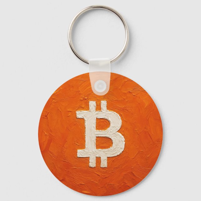 Bitcoin Standard (Oil, Style: 2) Key Ring (Front)