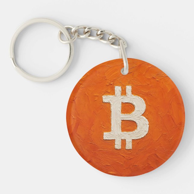 Bitcoin Standard (Oil, Style: 2) Key Ring (Front)