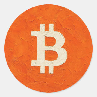 Bitcoin Standard (Oil, Style: 4) Classic Round Sticker