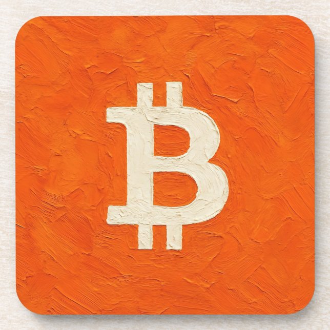 Bitcoin Standard (Oil, Style: 4) Coaster (Front)