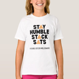 Bitcoin STAY HUMBLE STACK SATS Crypto T-Shirt