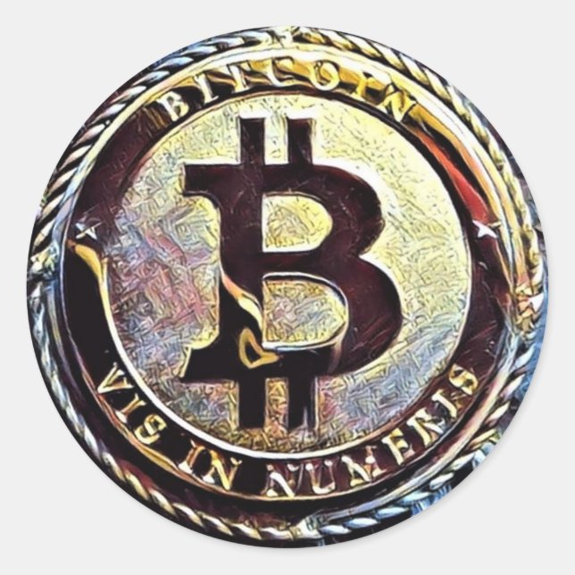 Bitcoin Sticker Cryptocurrency advertise marketing (Front)