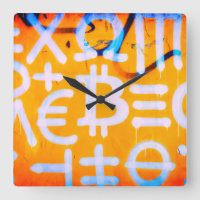 Bitcoin Street Art (Orange Painting No. 1)