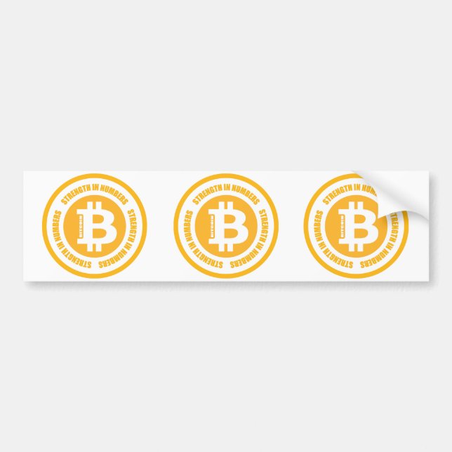 Bitcoin Strength In Numbers Bumper Sticker (Front)