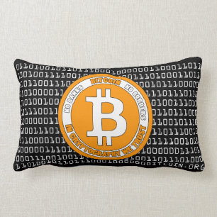 Bitcoin Style Pillow with binary code - M1