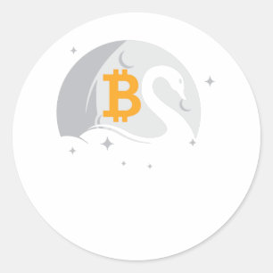 Bitcoin Swan Classic Round Sticker