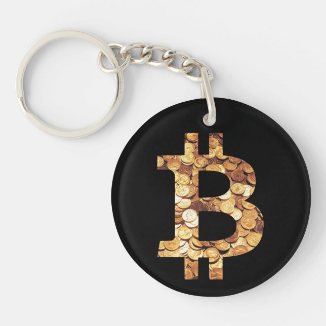 bitcoin symbol key ring (Front)