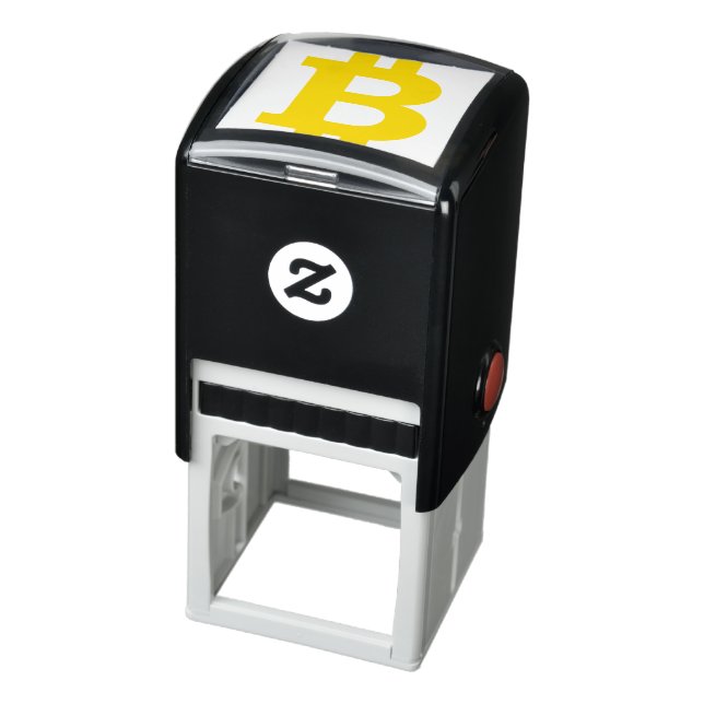 Bitcoin symbol, self-inking stamp (Product)