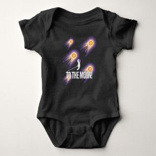Bitcoin To The Moon Astronaut Cryptocurrency Baby Bodysuit