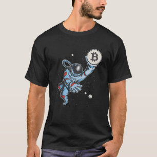 Bitcoin To The Moon Astronaut Cryptocurrency Space T-Shirt