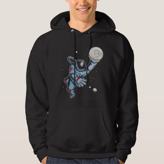 Bitcoin to the moon Astronaut Hoodie (Front)