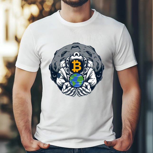 Bitcoin to the Moon - Astronaut Vision T-Shirt (Creator Uploaded)