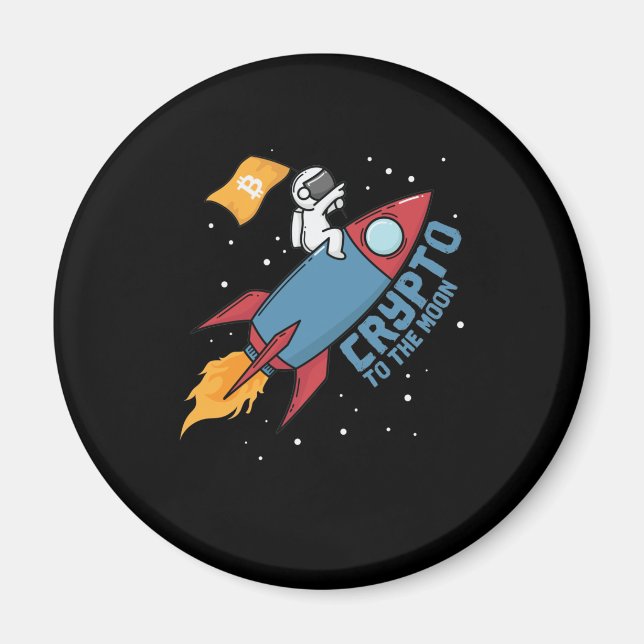 Bitcoin to The Moon Crypto Hype Magnet (Front)
