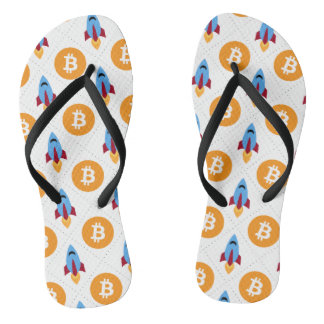 Bitcoin To The Moon rocket Pattern Thongs